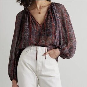 ULLA JOHNSON deetra silk blouse